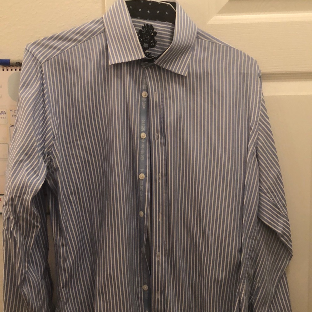 English laundry blue striped shirt